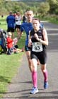 Joanne  Lee (Tynedale Harriers) finishing 3rd woman in the Prudhoe Miners Race.